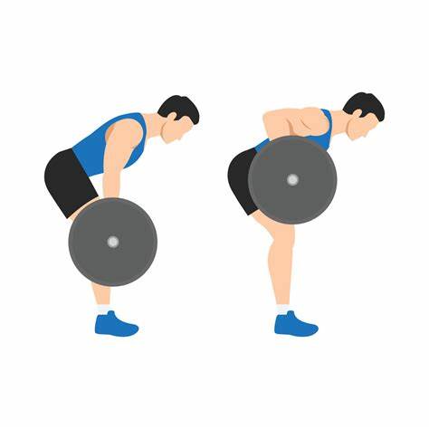 Bent over row illustrasjon