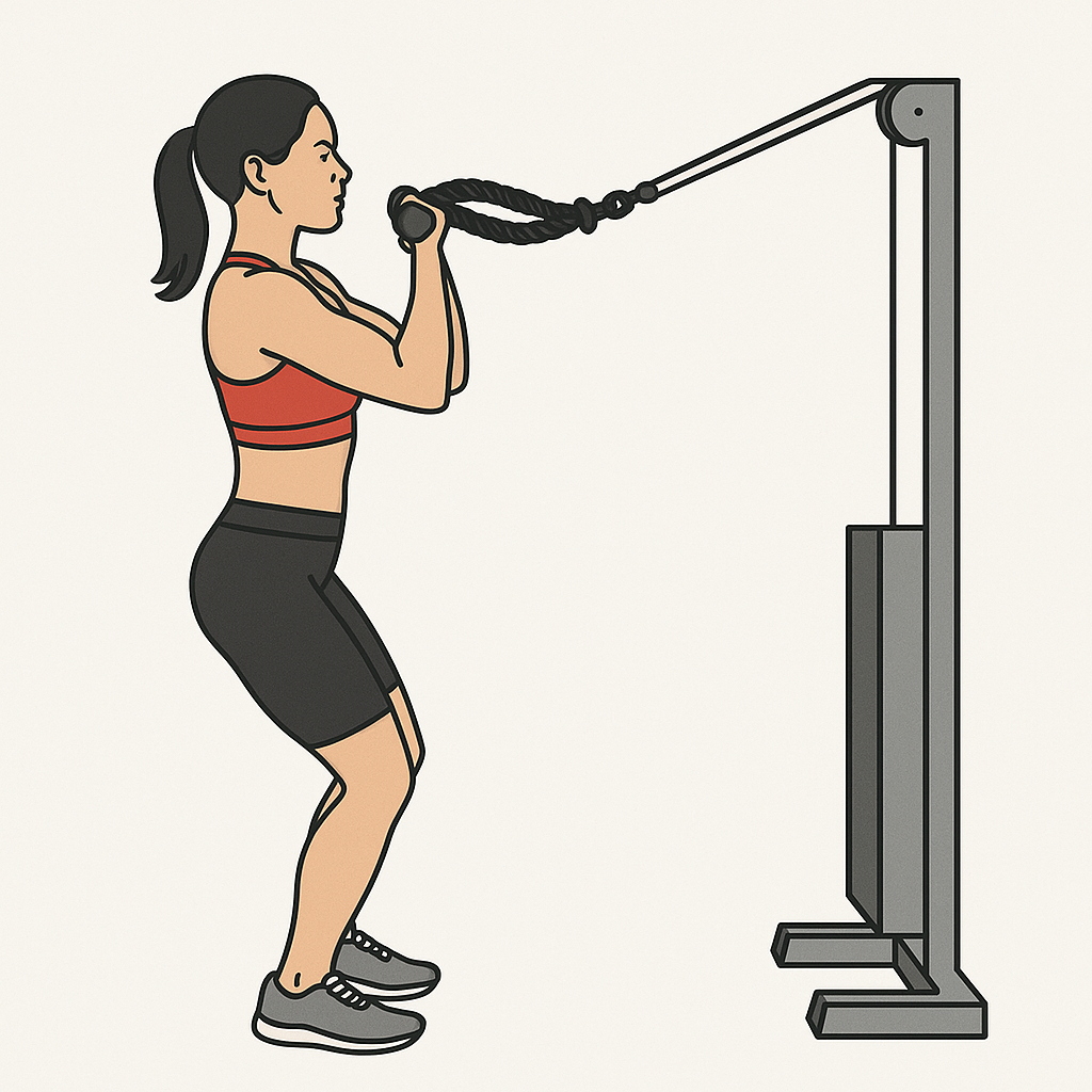 Face pulls illustrasjon