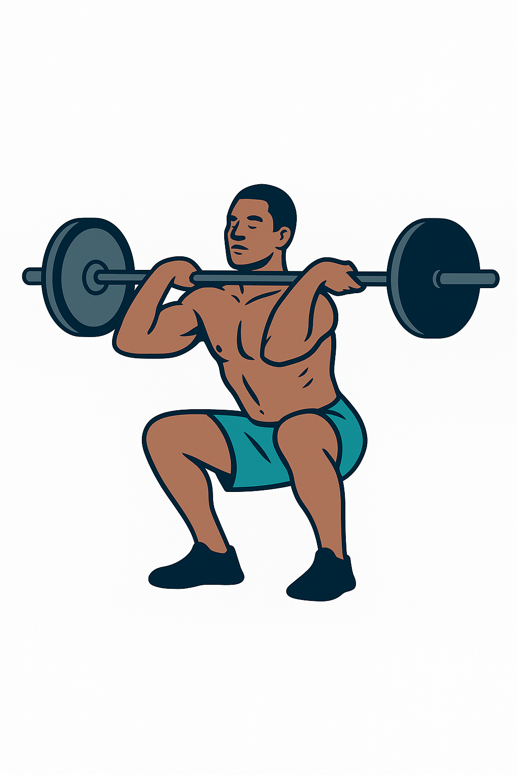 Front squat illustrasjon