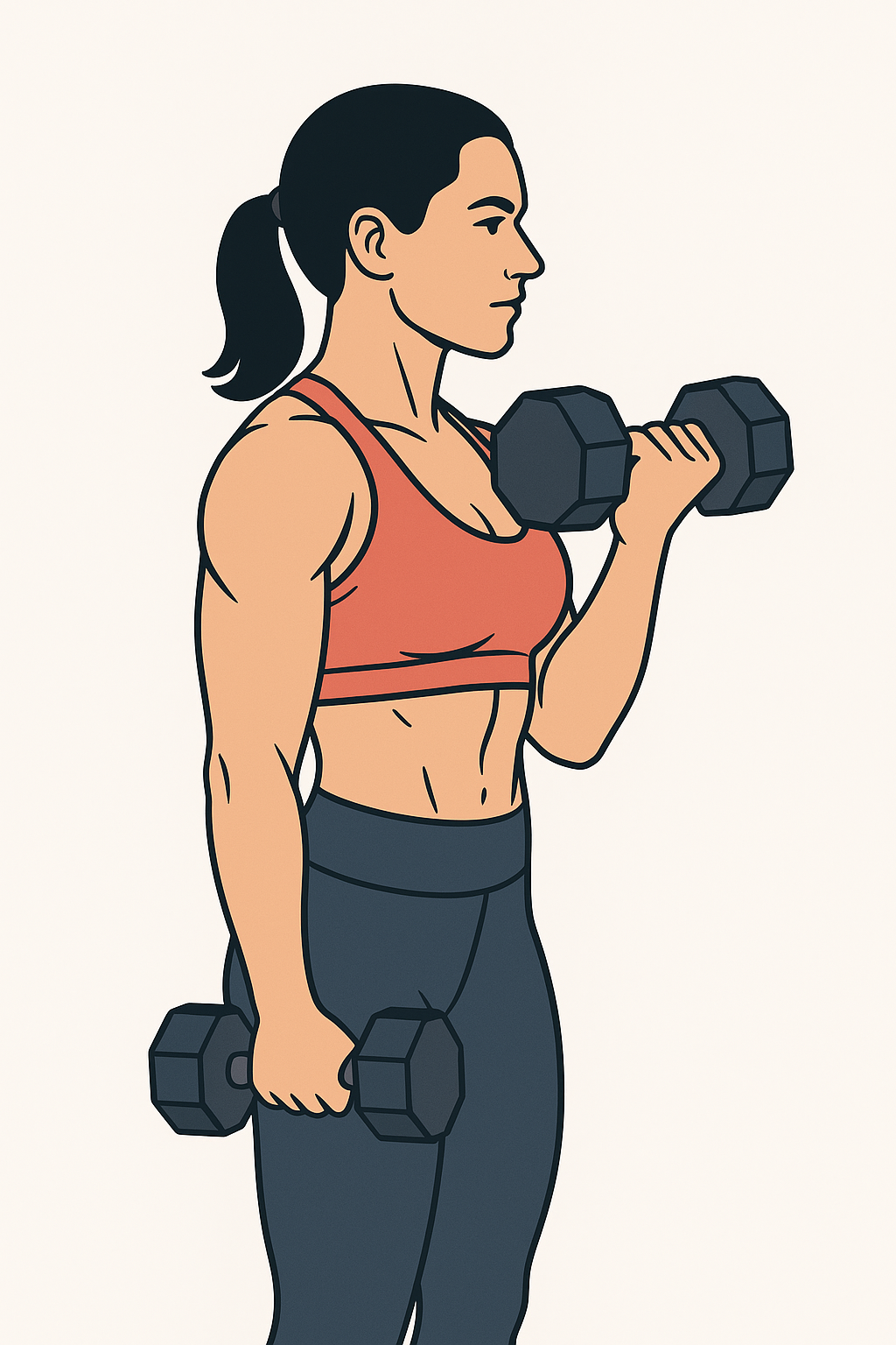 Hammer curl illustrasjon