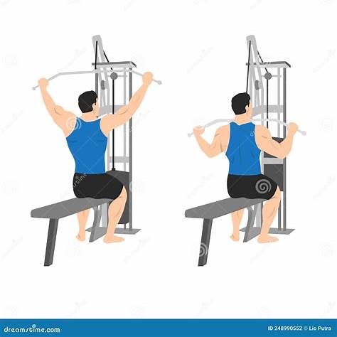 Lat pulldown illustrasjon