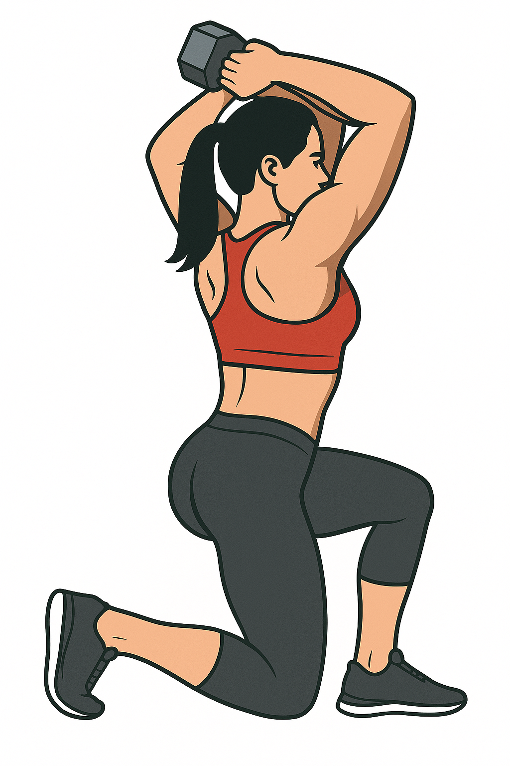 Overhead triceps extension illustrasjon