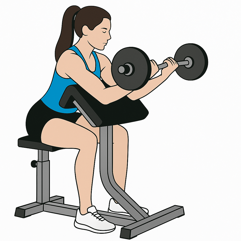 Preacher curl illustrasjon