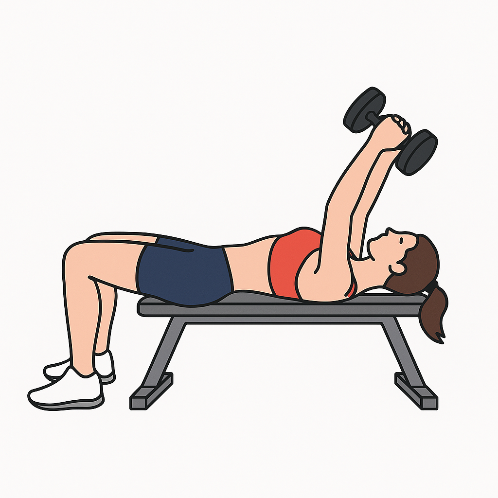 Dumbbell pullover illustrasjon