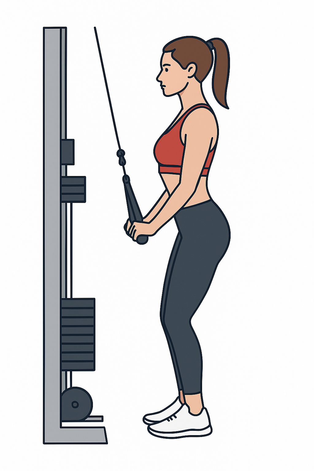 Triceps pushdown illustrasjon