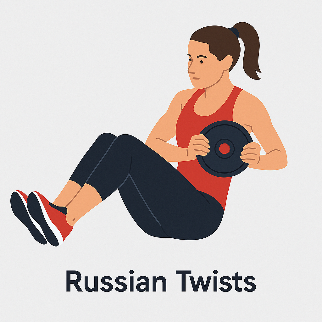 Russian twist illustrasjon